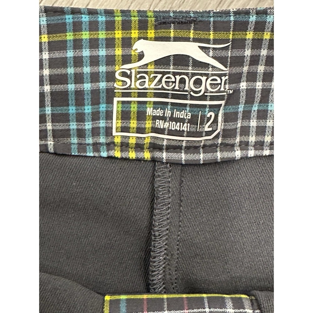 Slazenger Women's Golf Pickleball Skort Size 2 Plaid Yellow Blue Gray - Picture 3 of 8